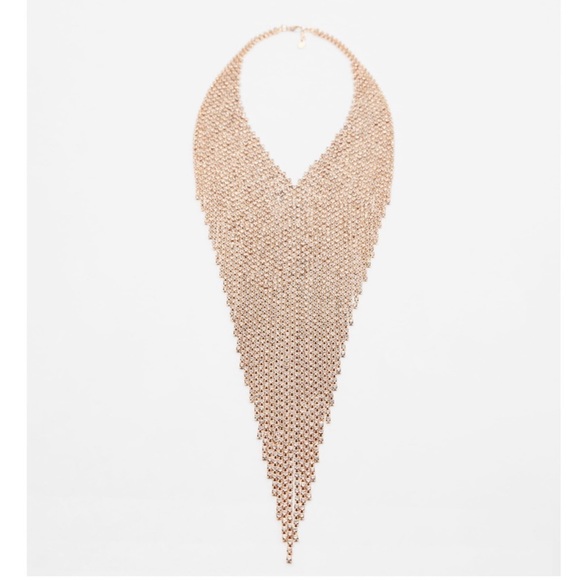 Zara Accessories - NWT ZARA Jewel Cascade Sparkly Statement Necklace RARE
